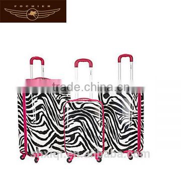 girls travel luggage pc abs trolley zebra luggage sets hard suitcase