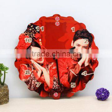 Decorative wall clock for sublimation printing