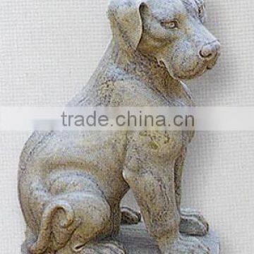 Dog Welcome Statue Hand Carved Marble Stone for Garden, Hotel, Resort And Restaurant