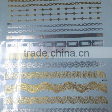 Fashionable gold tattoo sticker,body tattoo sticker,body temporary tattoo sticker