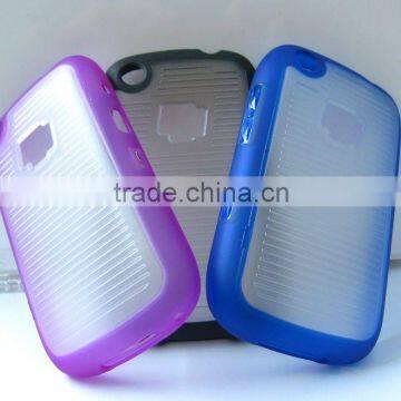 Hot double color TPU PC hybrid hard case cover for blackberry 9220 case new