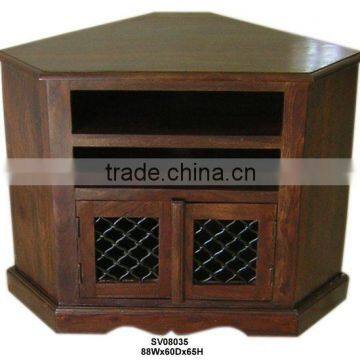 wooden corner unit,indian wooden furniture,entertainment,living room furniture,TV/DVD unit,home,media cabinet