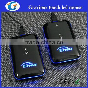 marketing gift items wired touch computer mouse with lighting logo
