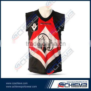 Hot sale red and black rugby shirts for team