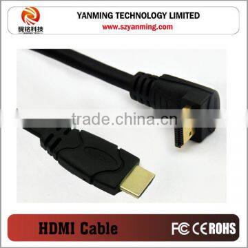 High Speed 19pin 90 Angle HDMI Cable 1.4