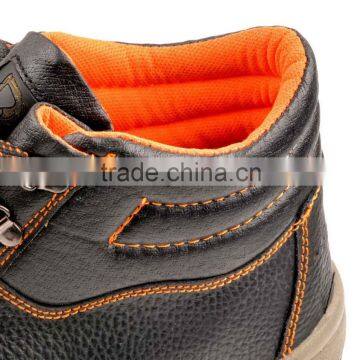 Anti-Puncture PU Injection Slip Suede Leather Safety Shoes photo-5