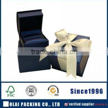 dark bule high end paper jewelry box ring box paper box