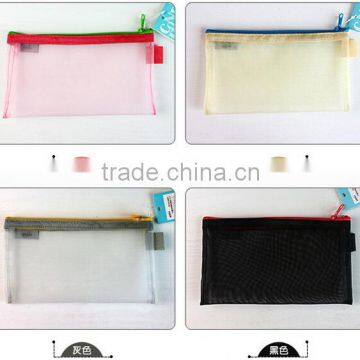 A4 B5 A6 Bump Color Grid Double Zipper Bag Students Learning Stationery to Receive Bag, Pen Bag Pn6420 photo-5