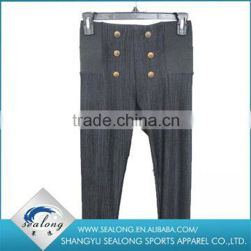 2016 New Arrival Shaoxing Wholesale Hot Sell Body Wearing Knitting Woman Jeans Leggings for Ladies Quality Choice photo-3