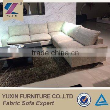 German Style Streamlined Tasteful Corner Sofa Design,down Feather Linen Sofa