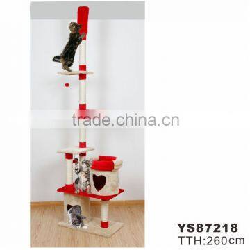 Unique Heart Design Natural Sisal Wood Construction Cat Playhouse