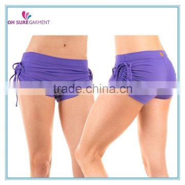 womens gym shorts, active shorts, nylon sports shorts