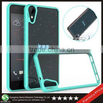 Samco High Quality Crystal Clear PC Back TPU Bumper Mobile Phone Cover for HTC Desire 825