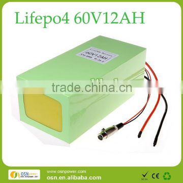 60v 12ah lifepo4 battery pack for electric bicycles scooters