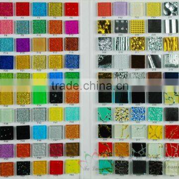 4-5mm Color Range of Crystal Glass Mosaic Tile Customized Mosaic