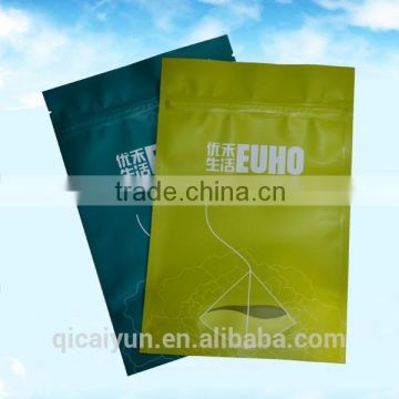 customized logo printing plastic packaging bag / colored zip lock bag