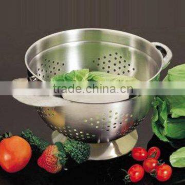 stainless steel kitchen fruit basket with two handle