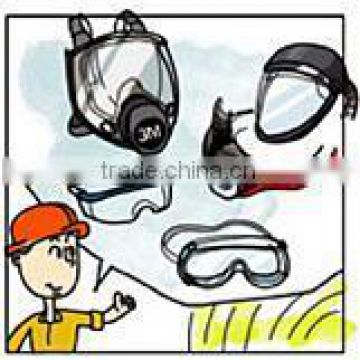 PC lens PVC frame dustproof eye protection safety goggles