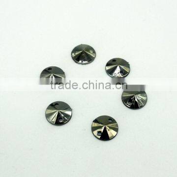 KA5 Round Flat Back Rivoli Acrylic Rhinestones Sew on 2 Holes for Jewelry Making, Craft Fittings, Shoe Garment Accessories