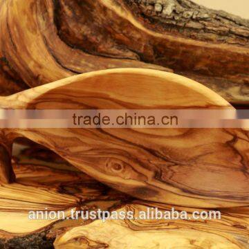 Olive Wood Decorative Carved Plate Fish Design photo-3