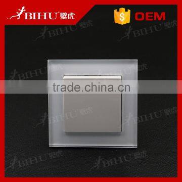 factory OEM crystal glass frame wall light switch for EU standard