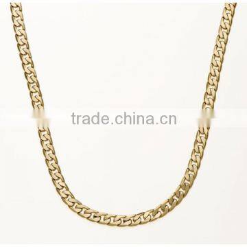 stainless steel jewelry 2016 men fashion heavy gold plated chain necklace designs