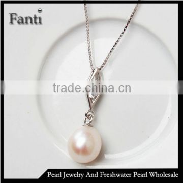 Silver jewelry price natural freshwater pearl pendant mounting in bulk