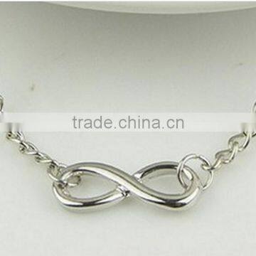 New Charm Women Lucky 8 Infinity Alloy Bangle Charm Simple Chain Bracelet photo-2