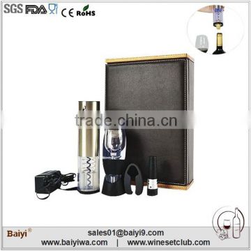 Deluxe Wine Accessories Rechargeable Electric Wine Bottle Set