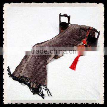 high quality brown silk scarf