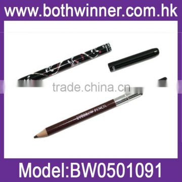 Eyebrow pencil with eyelash brush