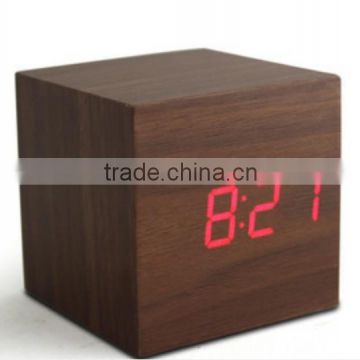 wood led clock