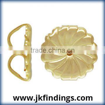 14K Gold Jewelry Findings Premium Earring Back (9.2x9.4mm) Swirl