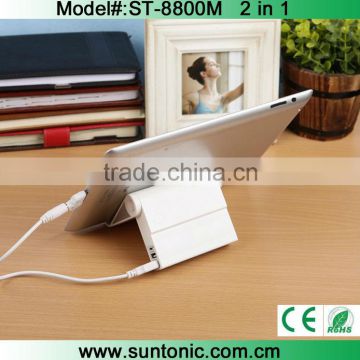 unique power bank 8800MAH for mobile with 360 rotation stand for ipad,iphone,etc