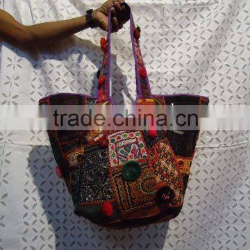 old katchi patchwork & mirror work bag