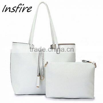 2PCS/Set Women Lady Leather Handbag Shoulder Bag Tote Party Clutch Wallet Purse photo-2