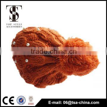 New Design Pearl Hat Factory Wholesale Orange Cap photo-3