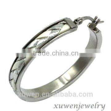 bulk sale new model leather stainless steel medicated earring
