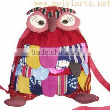 2014 Newly Trend Fashion cotton cute owl backpacks,kids backpacks(MEIIYI L0833)