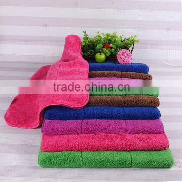 cleaning microfiber coral fleece towel