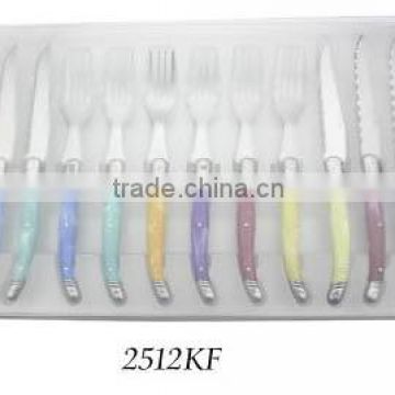 "Laguiole" 12pcs Steak knives & forks set 2512KF