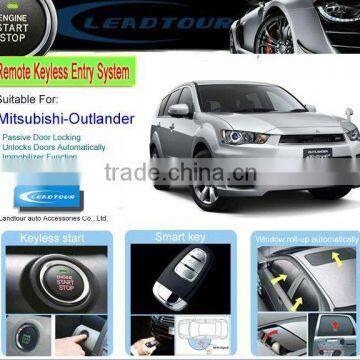 Chinese Manufacturer Supply RFID Passive Keyless Entry System with LED and Car Alarm with Shock Sensor for Mitsubishi Outlander