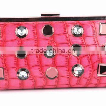 New product bright color heavy jewelly clutch bag