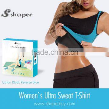 S-SHAPER Sweat Vest TV Shopping Products Women Hot Body Shaper Gym Shirts
