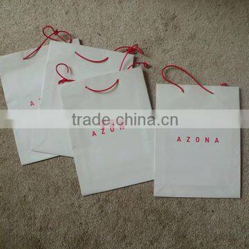 High grade clothes white reusable folding shopping bag