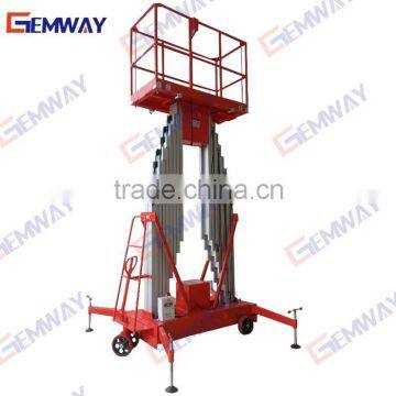 8m 200kg Aluminium vertical mast lifts working platform price