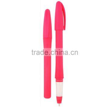 PINK Plastic ballpen highlight pen