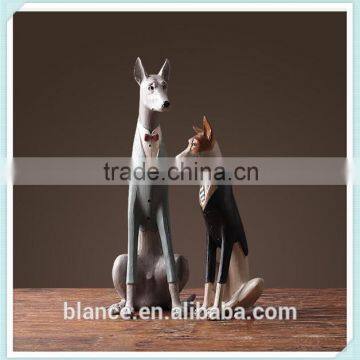 resin Dobermann figurine in dog design