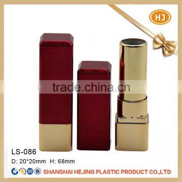 Empty square-shaped lipstick container