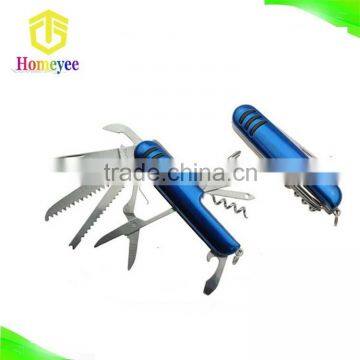 13 in 1 Blue Handle Stainless Steel Knives With Keychain